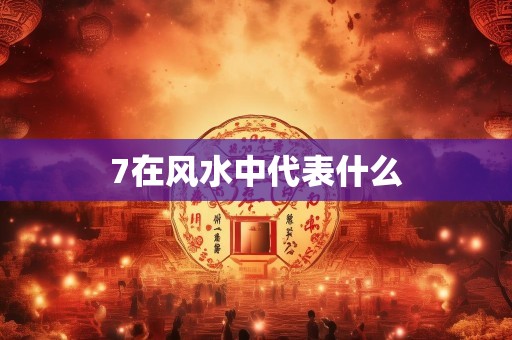 7在风水中代表什么