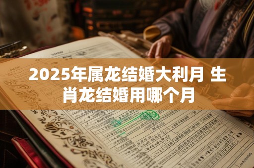 2025年属龙结婚大利月 生肖龙结婚用哪个月