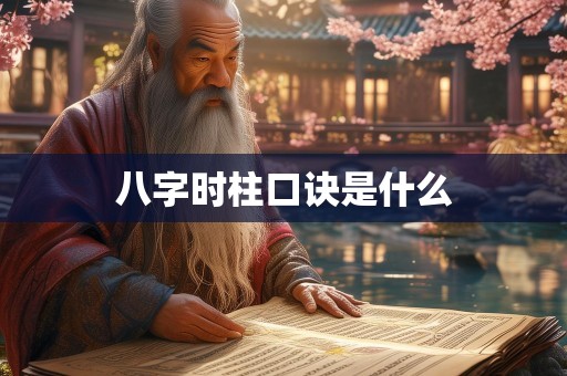八字时柱口诀是什么
