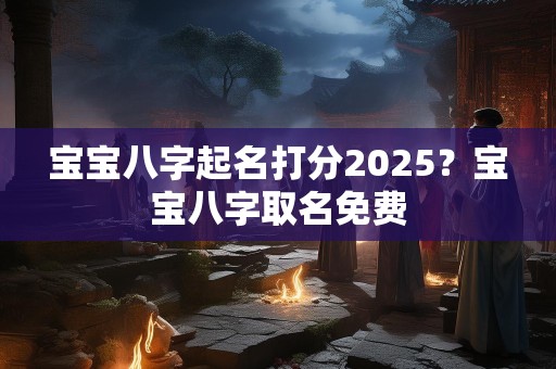 宝宝八字起名打分2025？宝宝八字取名免费