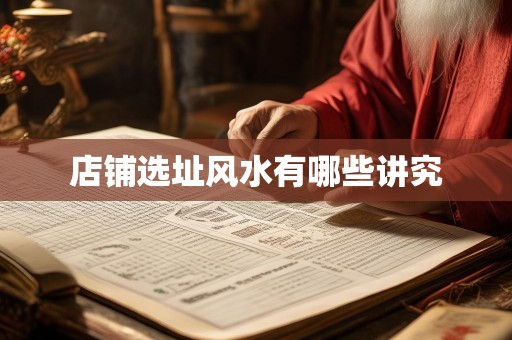 店铺选址风水有哪些讲究