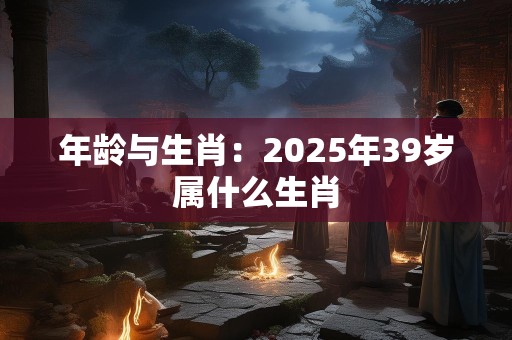 年龄与生肖：2025年39岁属什么生肖