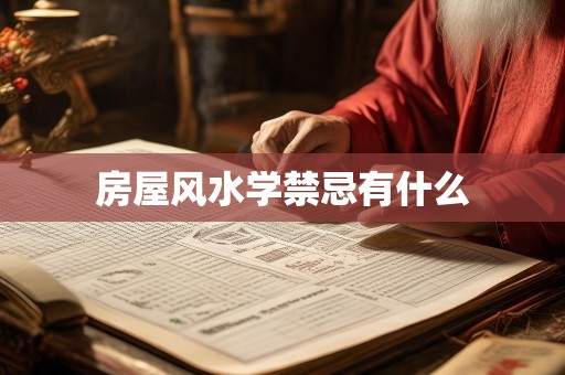 房屋风水学禁忌有什么