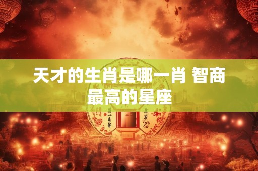 天才的生肖是哪一肖 智商最高的星座