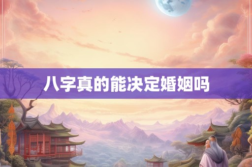 八字真的能决定婚姻吗