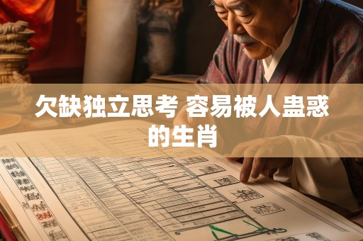 欠缺独立思考 容易被人蛊惑的生肖
