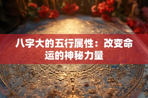 八字大的五行属性：改变命运的神秘力量