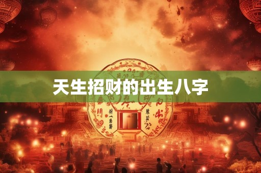 天生招财的出生八字