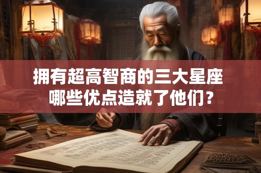 拥有超高智商的三大星座 哪些优点造就了他们？