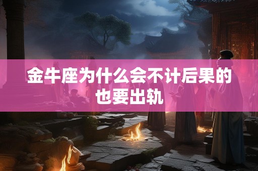 金牛座为什么会不计后果的也要出轨