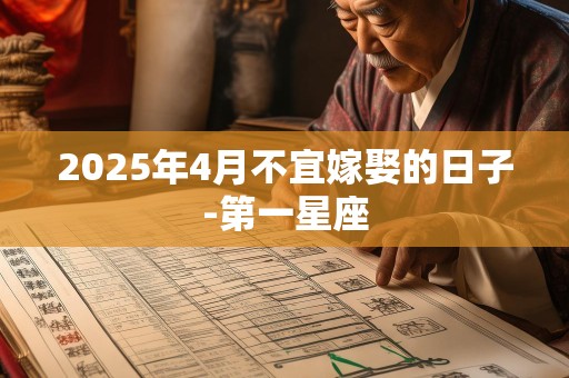 2025年4月不宜嫁娶的日子-第一星座