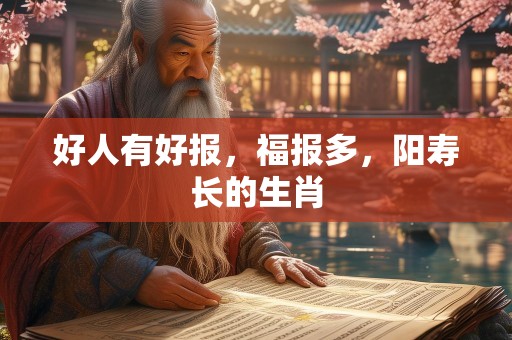 好人有好报，福报多，阳寿长的生肖