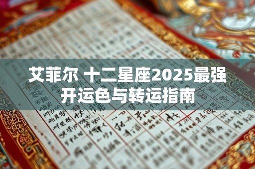 艾菲尔 十二星座2025最强开运色与转运指南