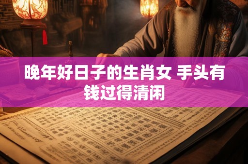 晚年好日子的生肖女 手头有钱过得清闲