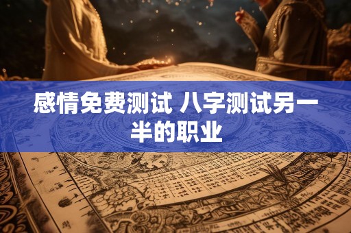 感情免费测试 八字测试另一半的职业