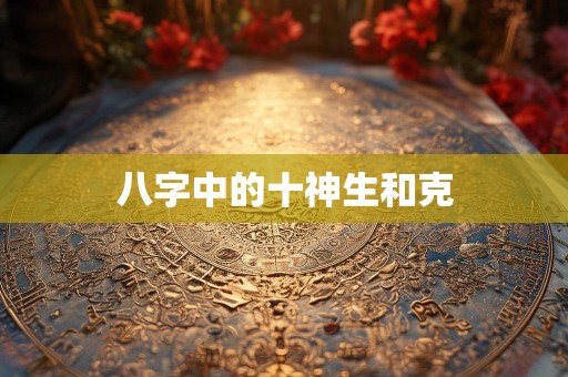 八字中的十神生和克