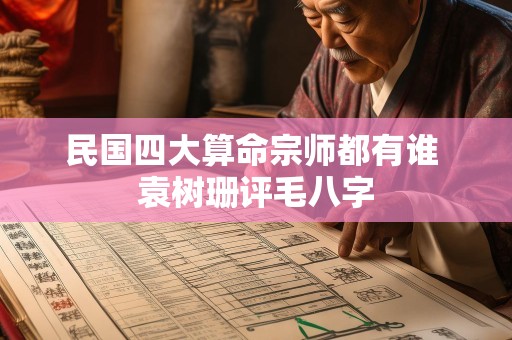 民国四大算命宗师都有谁 袁树珊评毛八字