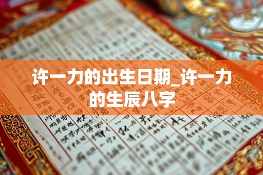 许一力的出生日期_许一力的生辰八字