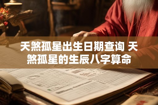 天煞孤星出生日期查询 天煞孤星的生辰八字算命
