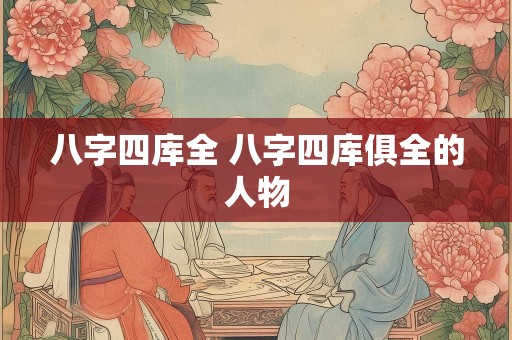 八字四库全 八字四库俱全的人物
