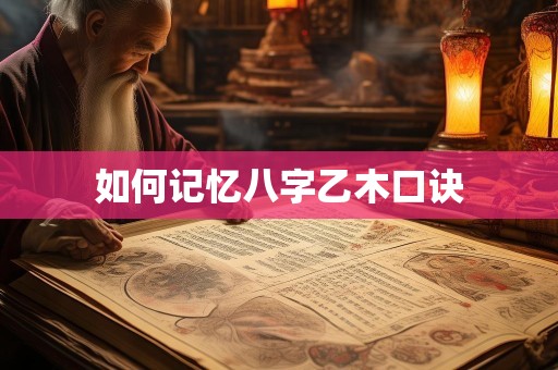如何记忆八字乙木口诀