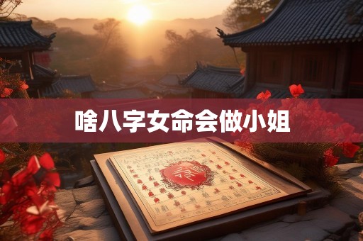 啥八字女命会做小姐
