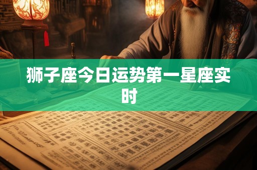 狮子座今日运势第一星座实时