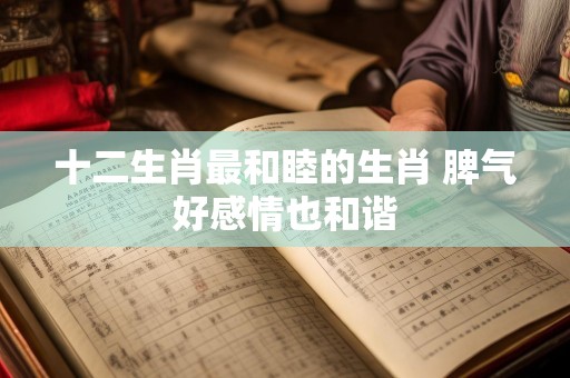 十二生肖最和睦的生肖 脾气好感情也和谐