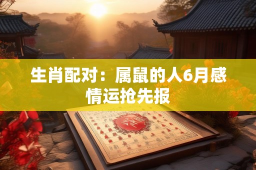 生肖配对：属鼠的人6月感情运抢先报
