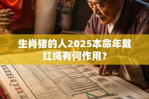 生肖猪的人2025本命年戴红绳有何作用？