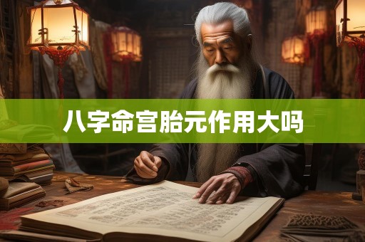 八字命宫胎元作用大吗
