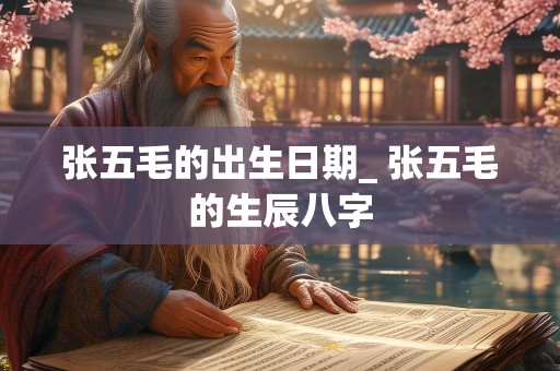 张五毛的出生日期_ 张五毛的生辰八字