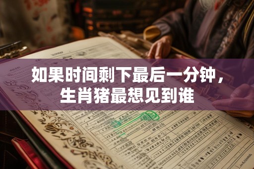 如果时间剩下最后一分钟，生肖猪最想见到谁