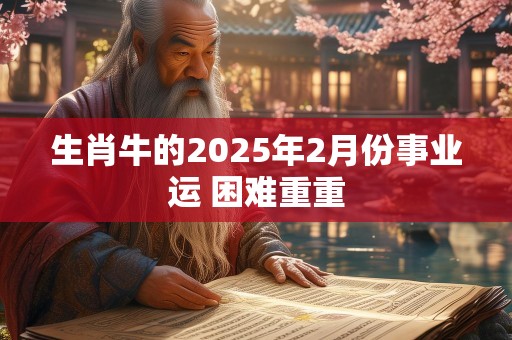 生肖牛的2025年2月份事业运 困难重重