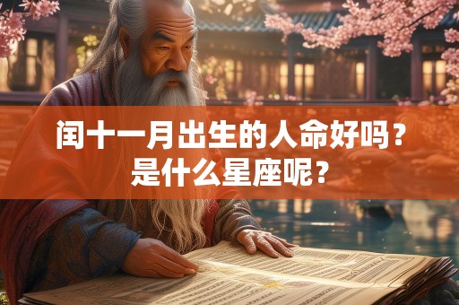 闰十一月出生的人命好吗？是什么星座呢？