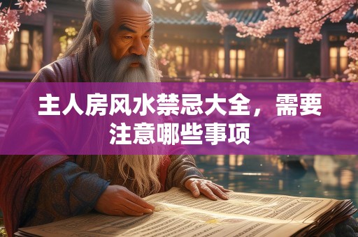 主人房风水禁忌大全，需要注意哪些事项