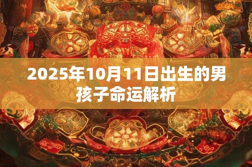 2025年10月11日出生的男孩子命运解析