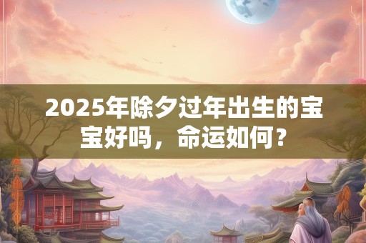 2025年除夕过年出生的宝宝好吗，命运如何？