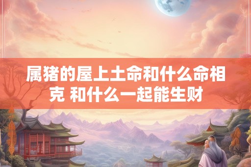 属猪的屋上土命和什么命相克 和什么一起能生财