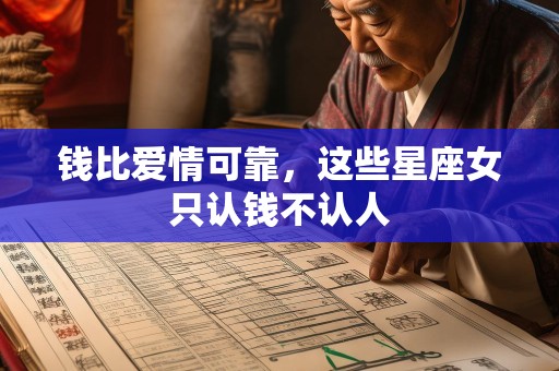 钱比爱情可靠，这些星座女只认钱不认人
