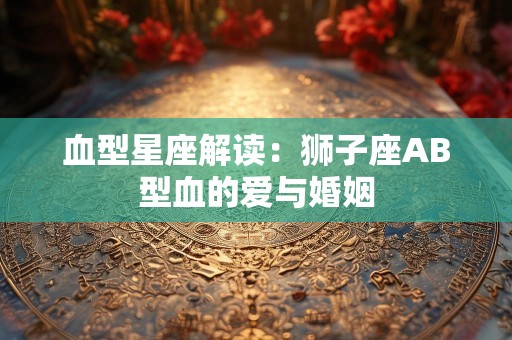 血型星座解读：狮子座AB型血的爱与婚姻