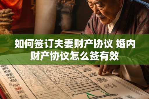 如何签订夫妻财产协议 婚内财产协议怎么签有效