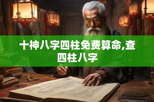 十神八字四柱免费算命,查四柱八字
