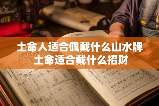 土命人适合佩戴什么山水牌 土命适合戴什么招财