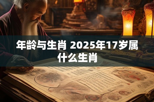 年龄与生肖 2025年17岁属什么生肖