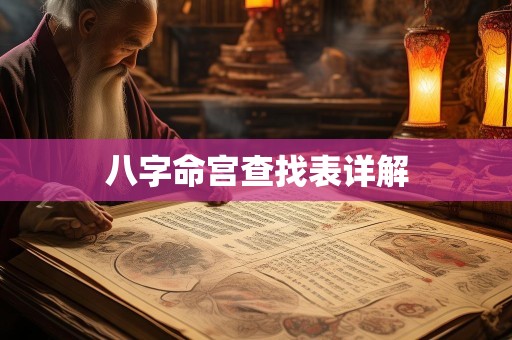 八字命宫查找表详解