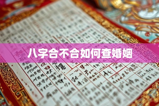 八字合不合如何查婚姻