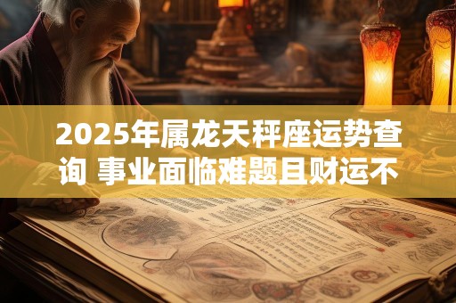2025年属龙天秤座运势查询 事业面临难题且财运不是很旺