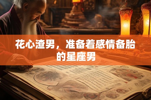 花心渣男，准备着感情备胎的星座男