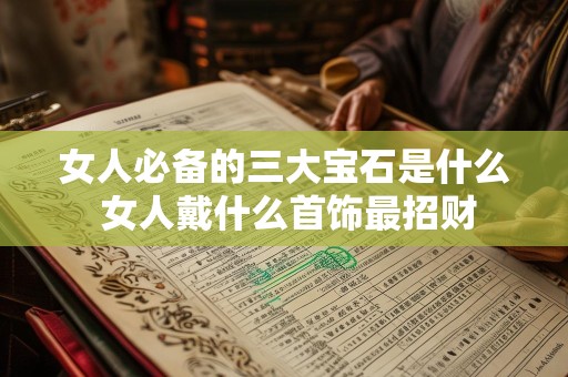 女人必备的三大宝石是什么 女人戴什么首饰最招财